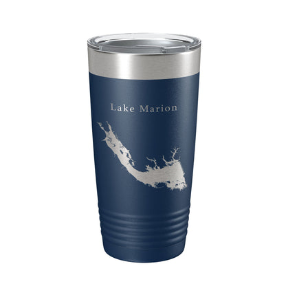 Lake Marion Map Tumbler Travel Mug Insulated Laser Engraved Coffee Cup South Carolina 20 oz-8