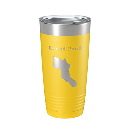 Round Pond Tumbler Lake Map Travel Mug Insulated Laser Engraved Coffee Cup Acadia Maine 20 oz-19