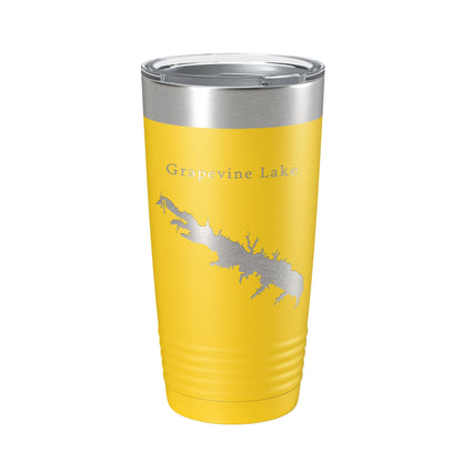 Grapevine Lake Map Tumbler Travel Mug Insulated Laser Engraved Coffee Cup Texas 20 oz-19