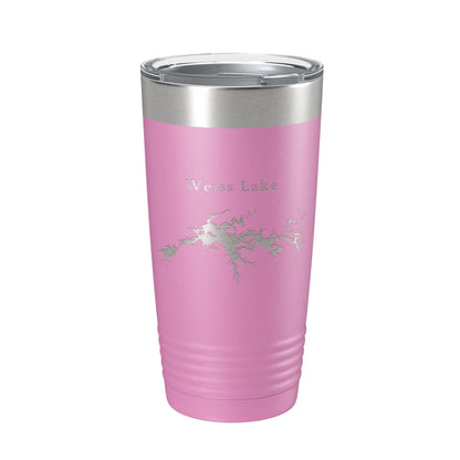 Weiss Lake Map Tumbler Travel Mug Insulated Laser Engraved Coffee Cup Alabama 20 oz-14