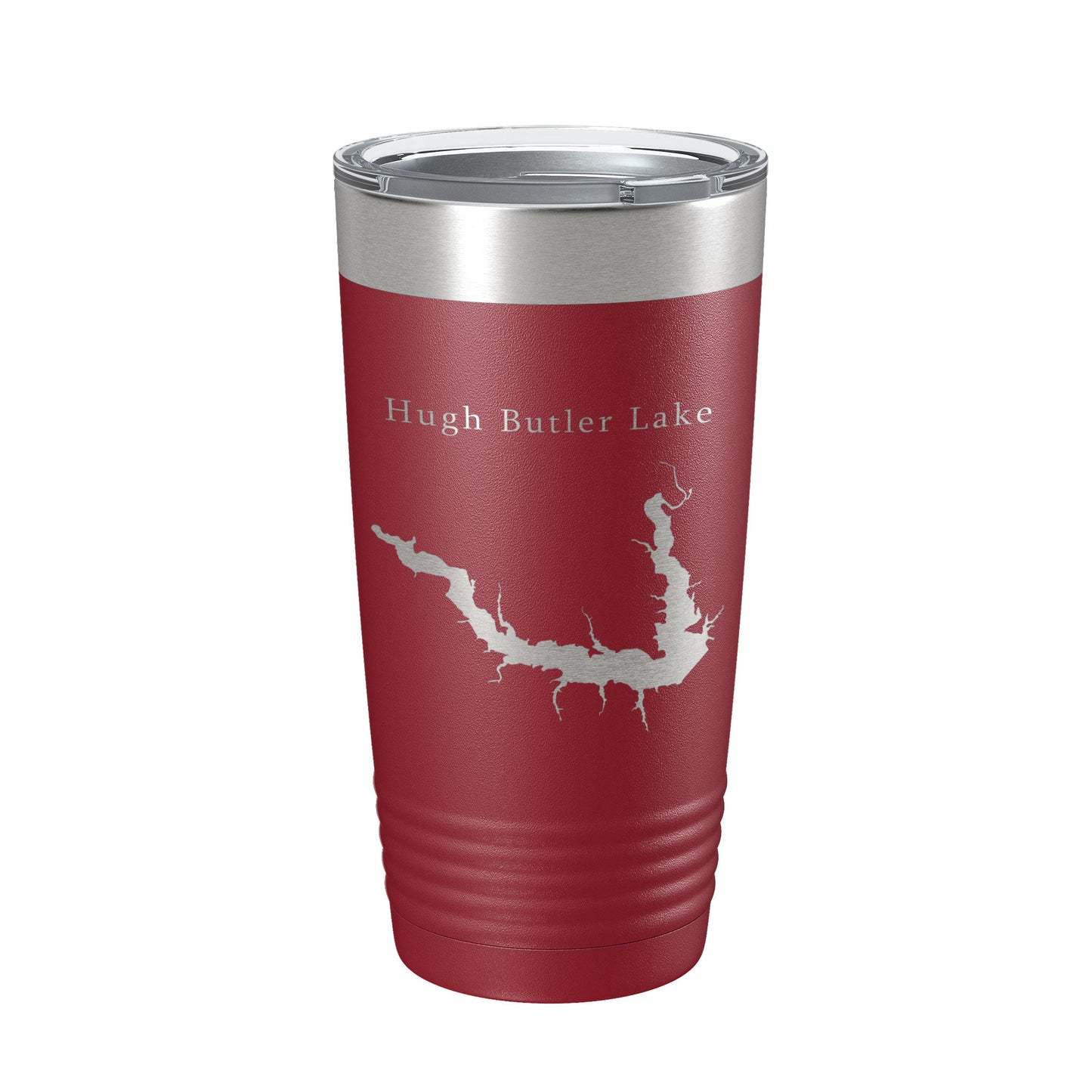 Hugh Butler Lake Map Tumbler Travel Mug Insulated Laser Engraved Coffee Cup Red Willow Reservoir Nebraska 20 oz-18