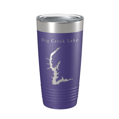 Big Creek Lake Map Tumbler Travel Mug Insulated Laser Engraved Coffee Cup Alabama 20 oz-15