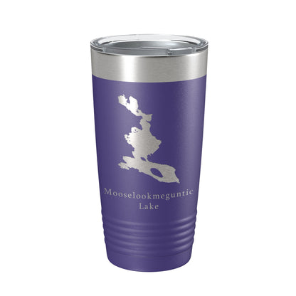 Mooselookmeguntic Lake Map Tumbler Travel Mug Insulated Laser Engraved Coffee Cup Maine 20 oz-15
