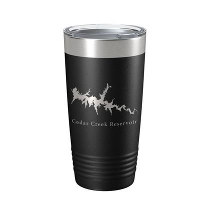 Cedar Creek Reservoir Tumbler Lake Map Travel Mug Insulated Laser Engraved Coffee Cup Alabama 20 oz-5