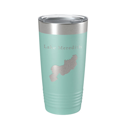 Lake Meredith Map Tumbler Travel Mug Insulated Laser Engraved Coffee Cup Colorado 20 oz-12