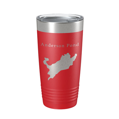 Anderson Pond Tumbler Lake Map Travel Mug Insulated Laser Engraved Coffee Cup Connecticut 20 oz-10