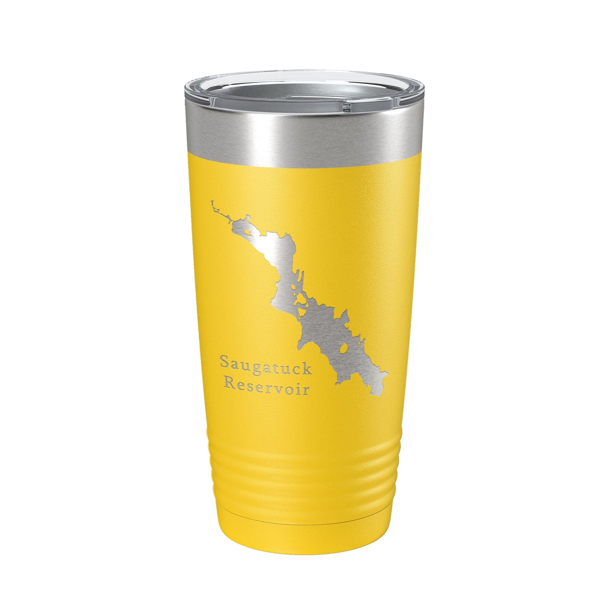 Saugatuck Reservoir Tumbler Lake Map Travel Mug Insulated Laser Engraved Coffee Cup Connecticut 20 oz-4