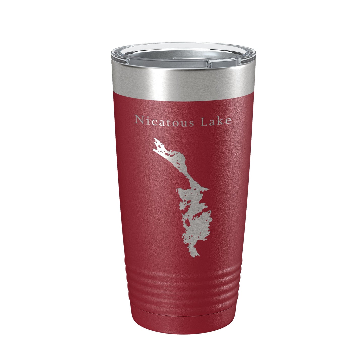 Nicatous Lake Map Tumbler Travel Mug Insulated Laser Engraved Coffee Cup Maine 20 oz-18
