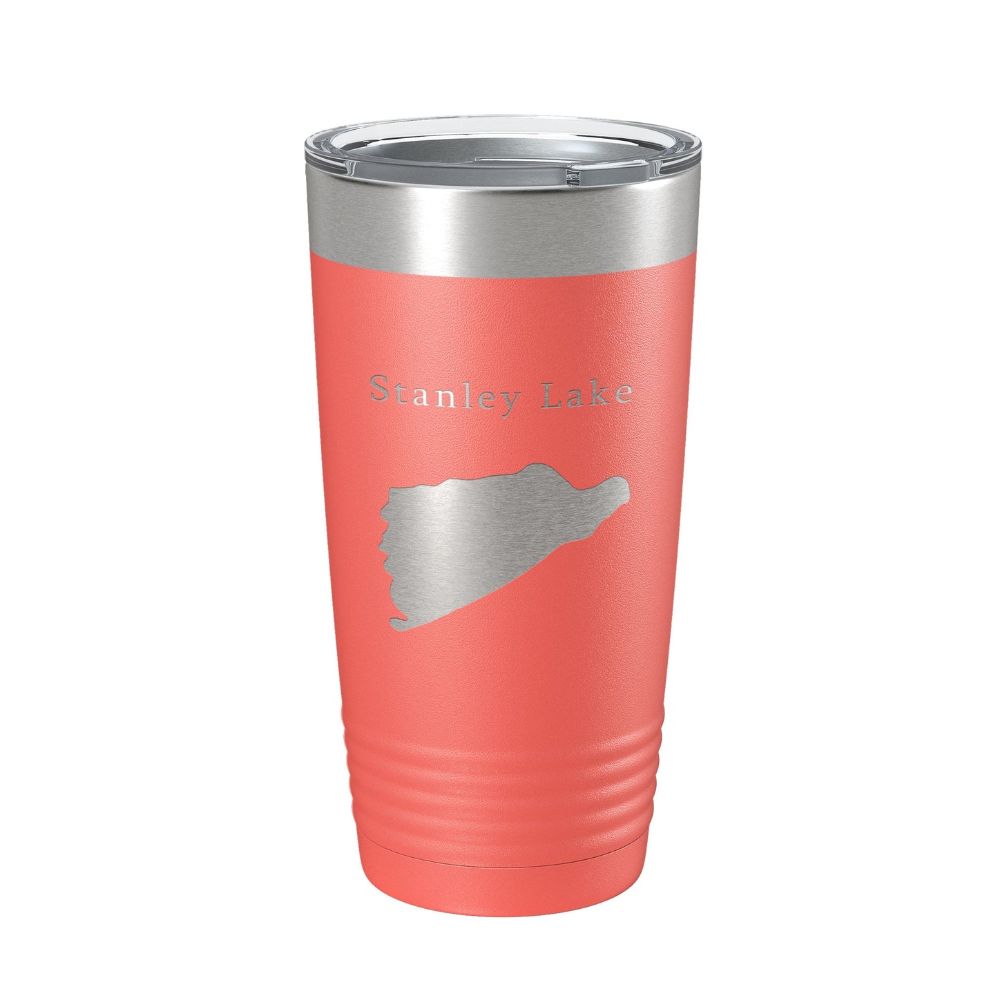 Stanley Lake Map Tumbler Travel Mug Insulated Laser Engraved Coffee Cup Idaho 20 oz-20