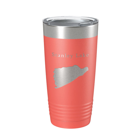 Stanley Lake Map Tumbler Travel Mug Insulated Laser Engraved Coffee Cup Idaho 20 oz-20