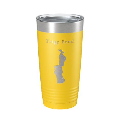 Tripp Pond Tumbler Lake Map Travel Mug Insulated Laser Engraved Coffee Cup Maine 20 oz-19