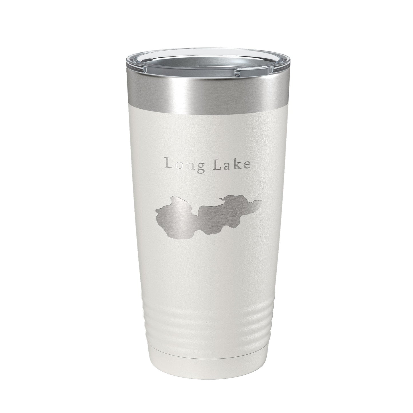 Long Lake Map Tumbler Travel Mug Insulated Laser Engraved Coffee Cup Minneapolis Minnesota 20 oz-1