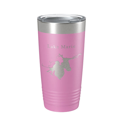 Lake Marie Map Tumbler Travel Mug Insulated Laser Engraved Coffee Cup Illinois 20 oz-14