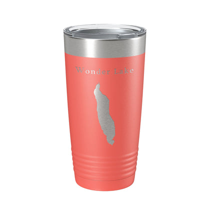 Wonder Lake Map Tumbler Travel Mug Insulated Laser Engraved Coffee Cup Alaska 20 oz-20