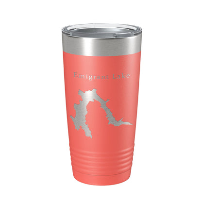 Emigrant Lake Map Tumbler Travel Mug Insulated Laser Engraved Coffee Cup Oregon 20 oz-20
