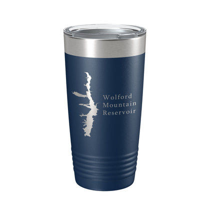 Wolford Mountain Reservoir Tumbler Lake Map Travel Mug Insulated Laser Engraved Coffee Cup Colorado 20 oz-8