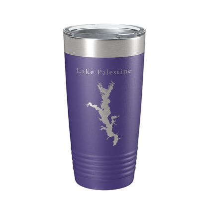 Lake Palestine Map Tumbler Travel Mug Insulated Laser Engraved Coffee Cup Texas 20 oz-15