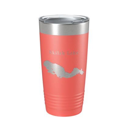 Skilak Lake Map Tumbler Travel Mug Insulated Laser Engraved Coffee Cup Alaska 20 oz-20