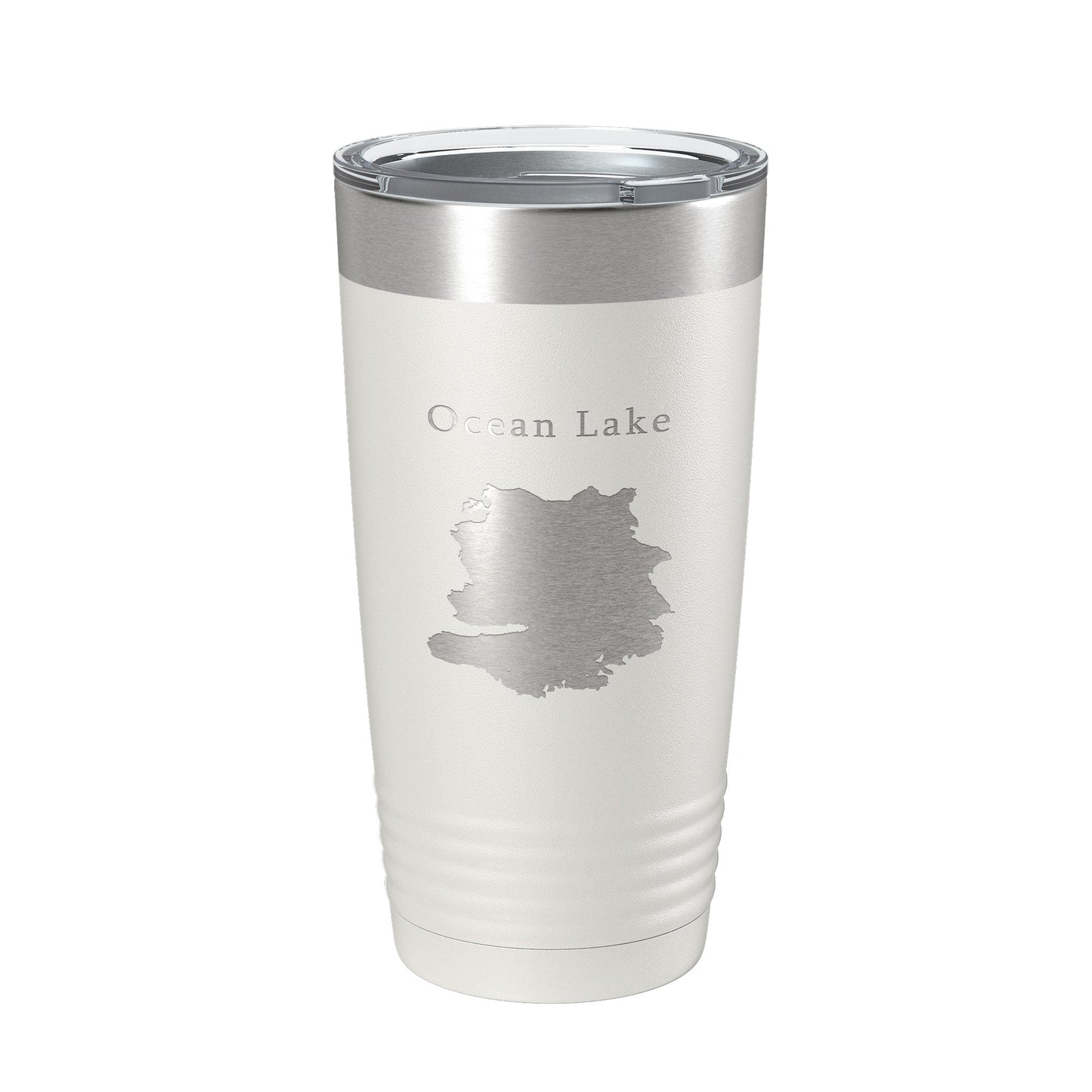 Ocean Lake Map Tumbler Travel Mug Insulated Laser Engraved Coffee Cup Wyoming 20 oz-1