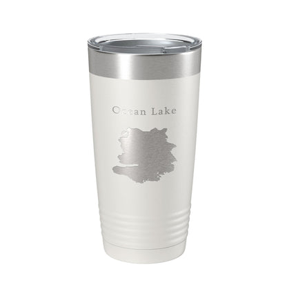 Ocean Lake Map Tumbler Travel Mug Insulated Laser Engraved Coffee Cup Wyoming 20 oz-1