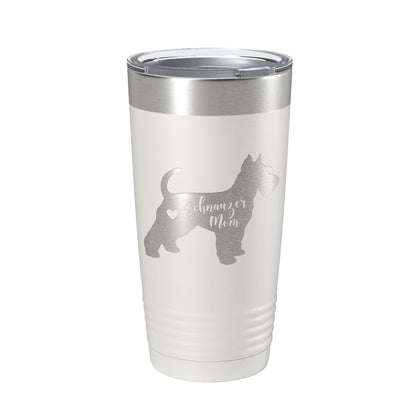 Schnauzer Mom Tumbler Dog Travel Mug Gift Insulated Laser Engraved Coffee Cup 20 oz-7