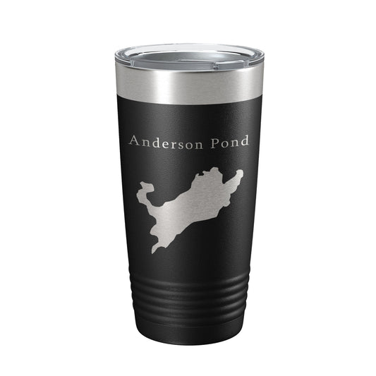 Anderson Pond Tumbler Lake Map Travel Mug Insulated Laser Engraved Coffee Cup Connecticut 20 oz-0