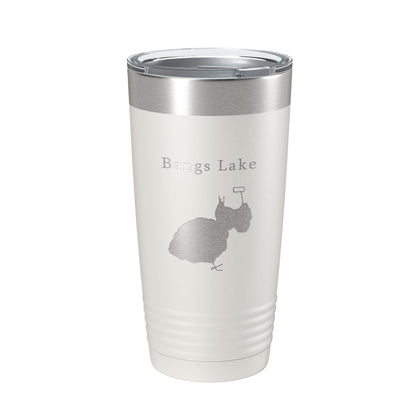 Bangs Lake Map Tumbler Travel Mug Insulated Laser Engraved Coffee Cup Illinois 20 oz-7