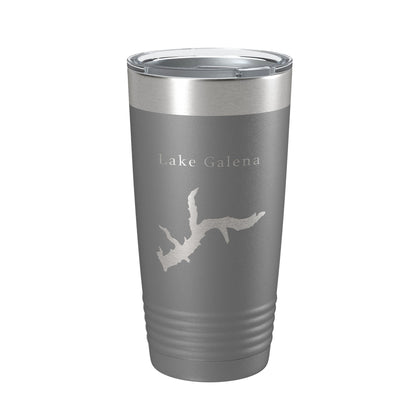 Lake Galena Map Tumbler Travel Mug Insulated Laser Engraved Coffee Cup Illinois 20 oz-16