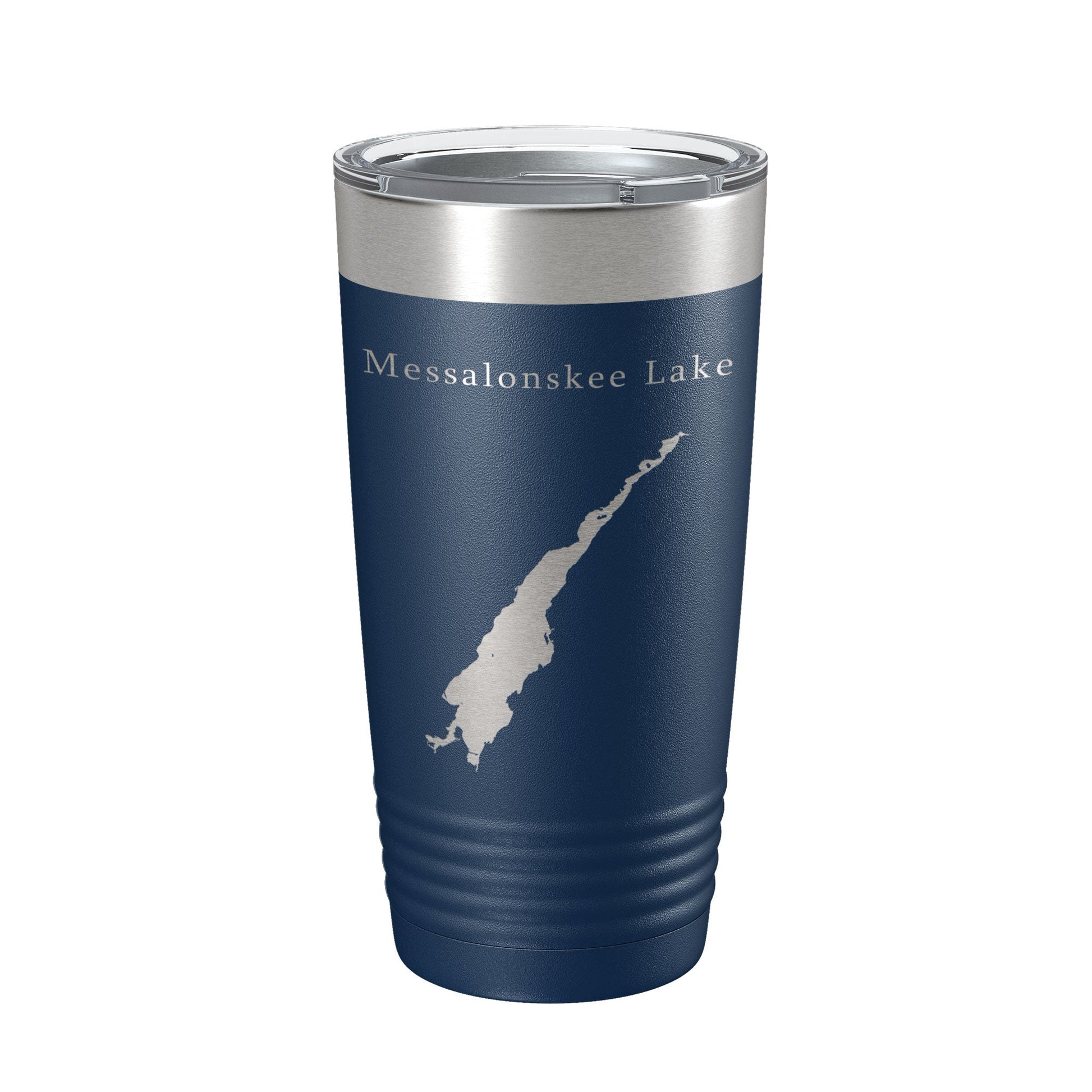 Messalonskee Lake Map Tumbler Travel Mug Insulated Laser Engraved Coffee Cup Maine 20 oz-2