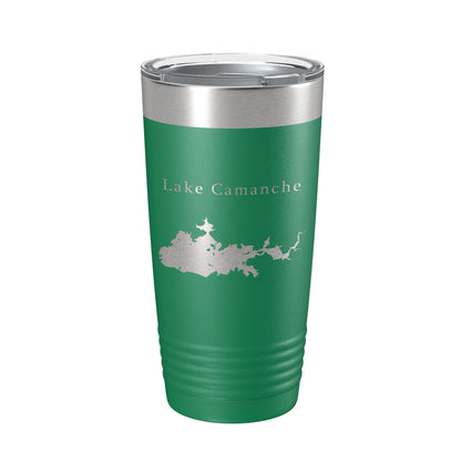 Lake Camanche Map Tumbler Travel Mug Insulated Laser Engraved Coffee Cup California 20 oz-9