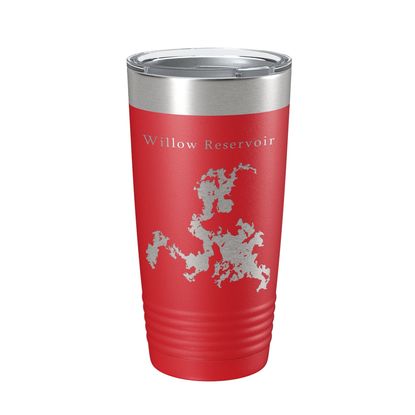 Willow Reservoir Tumbler Lake Map Travel Mug Insulated Laser Engraved Coffee Cup Wisconsin 20 oz-10