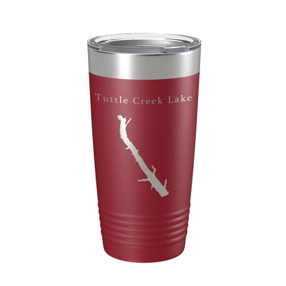 Tuttle Creek Lake Map Tumbler Travel Mug Insulated Laser Engraved Coffee Cup Kansas 20 oz-18