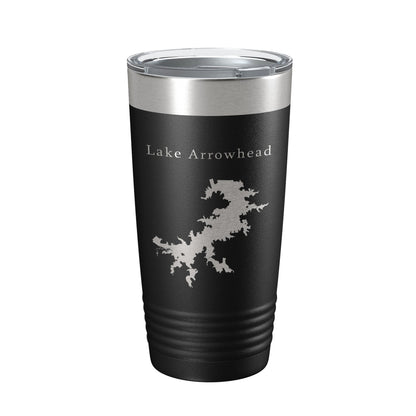 Lake Arrowhead Map Tumbler Travel Mug Insulated Laser Engraved Coffee Cup Texas 20 oz-5