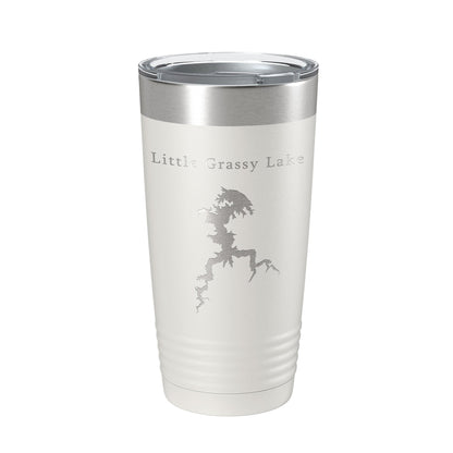 Little Grassy Lake Map Tumbler Travel Mug Insulated Laser Engraved Coffee Cup Illinois 20 oz-1