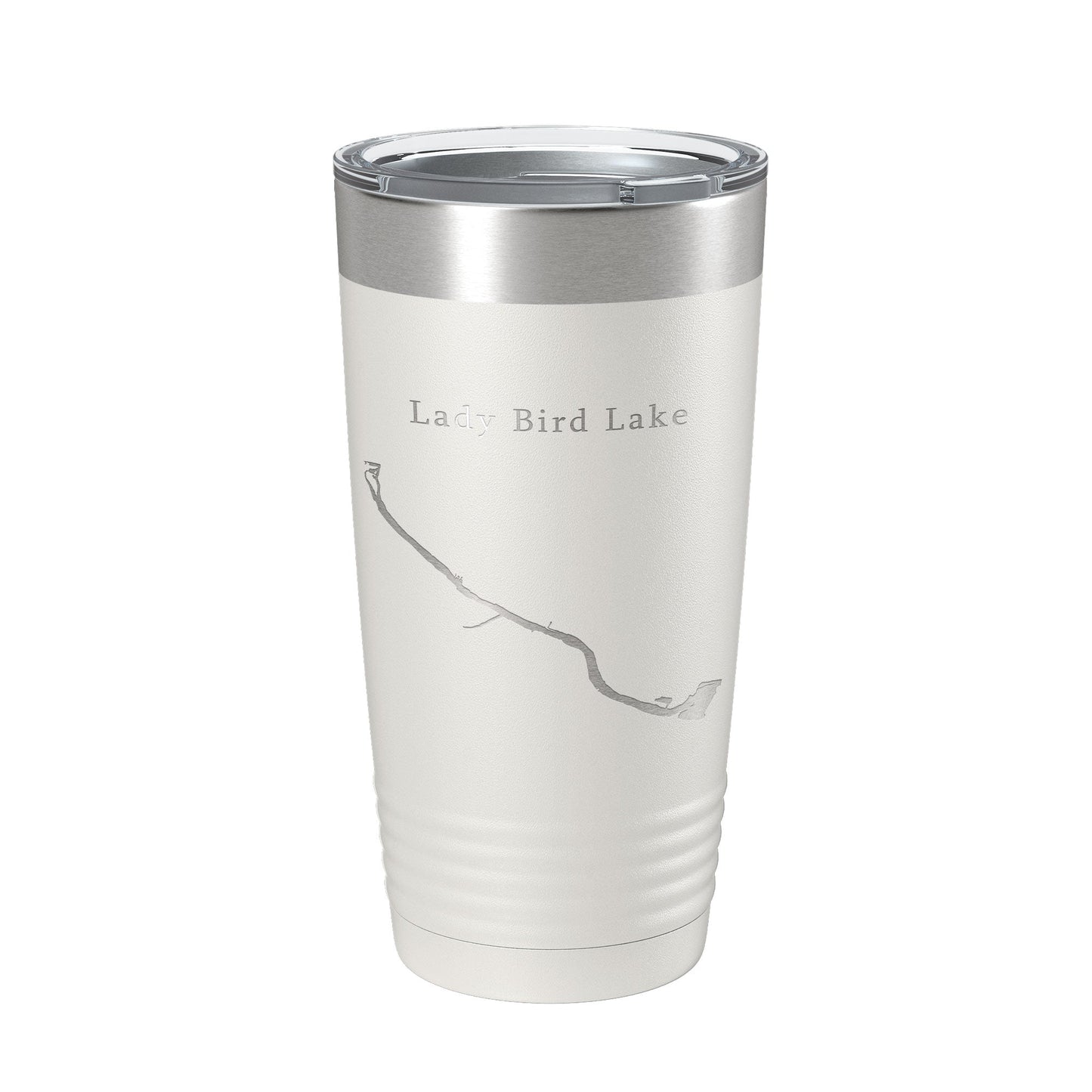 Lady Bird Lake Map Tumbler Travel Mug Insulated Laser Engraved Coffee Cup Austin Texas 20 oz-1