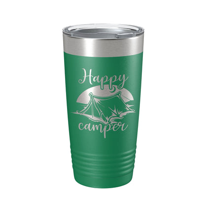 Happy Camper Tumbler Travel Mug Gift Insulated Laser Engraved Coffee Cup 20 oz-9