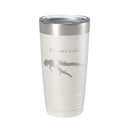Fellows Lake Map Tumbler Travel Mug Insulated Laser Engraved Coffee Cup Missouri 20 oz-1