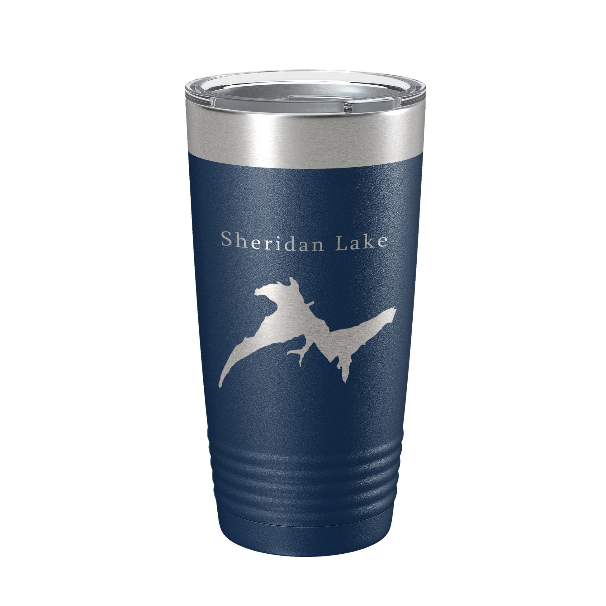 Sheridan Lake Map Tumbler Travel Mug Insulated Laser Engraved Coffee Cup South Dakota 20 oz-2