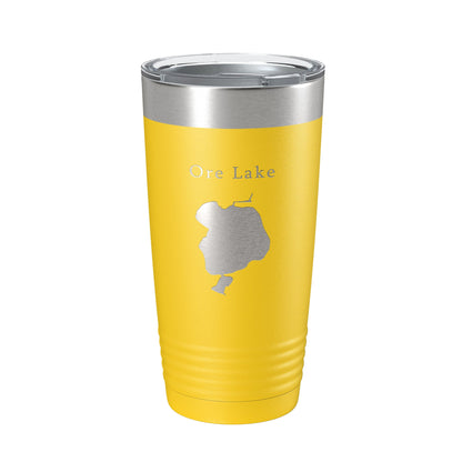 Ore Lake Map Tumbler Travel Mug Insulated Laser Engraved Coffee Cup Huron River Chain of Lakes Michigan 20 oz-19