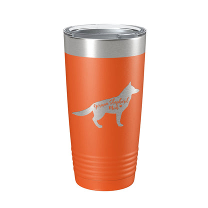 German Shepherd Mom Tumbler Dog Travel Mug Gift Insulated Laser Engraved Coffee Cup 20 oz-4