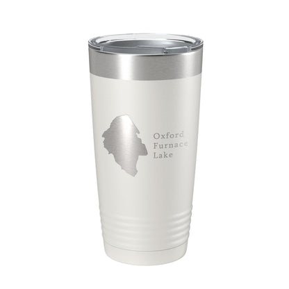 Oxford Furnace Lake Map Tumbler Travel Mug Insulated Laser Engraved Coffee Cup New Jersey 20 oz-1