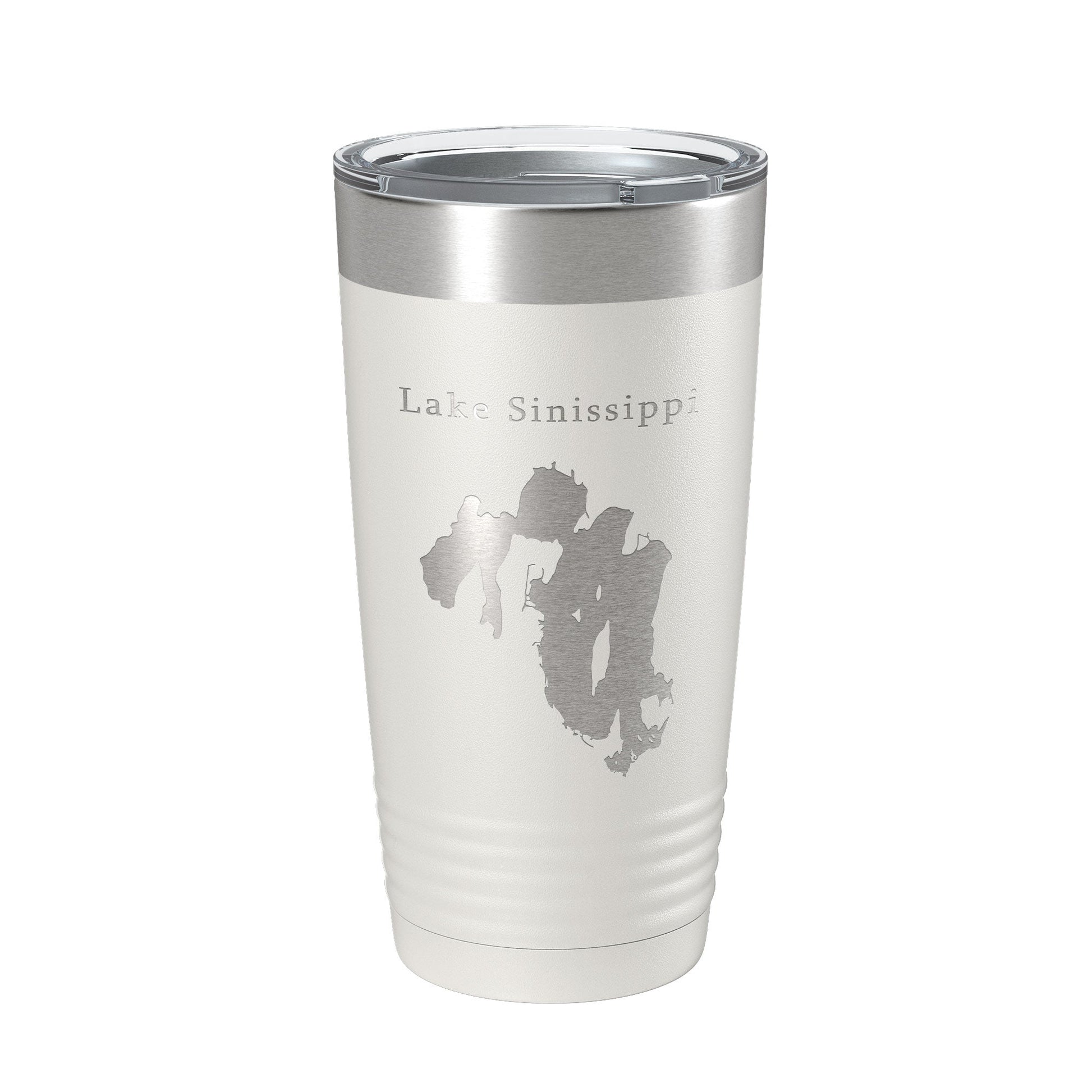 Lake Sinissippi Map Tumbler Travel Mug Insulated Laser Engraved Coffee Cup Wisconsin 20 oz-1