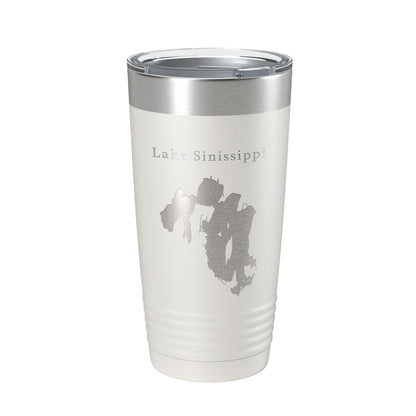 Lake Sinissippi Map Tumbler Travel Mug Insulated Laser Engraved Coffee Cup Wisconsin 20 oz-7