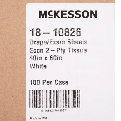 General Purpose Drape McKesson Physical Exam Drape 40 W X 60 L Inch NonSterile