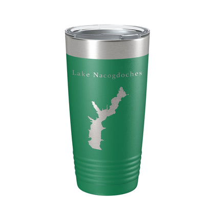 Lake Nacogdoches Map Tumbler Travel Mug Insulated Laser Engraved Coffee Cup Texas 20 oz-9