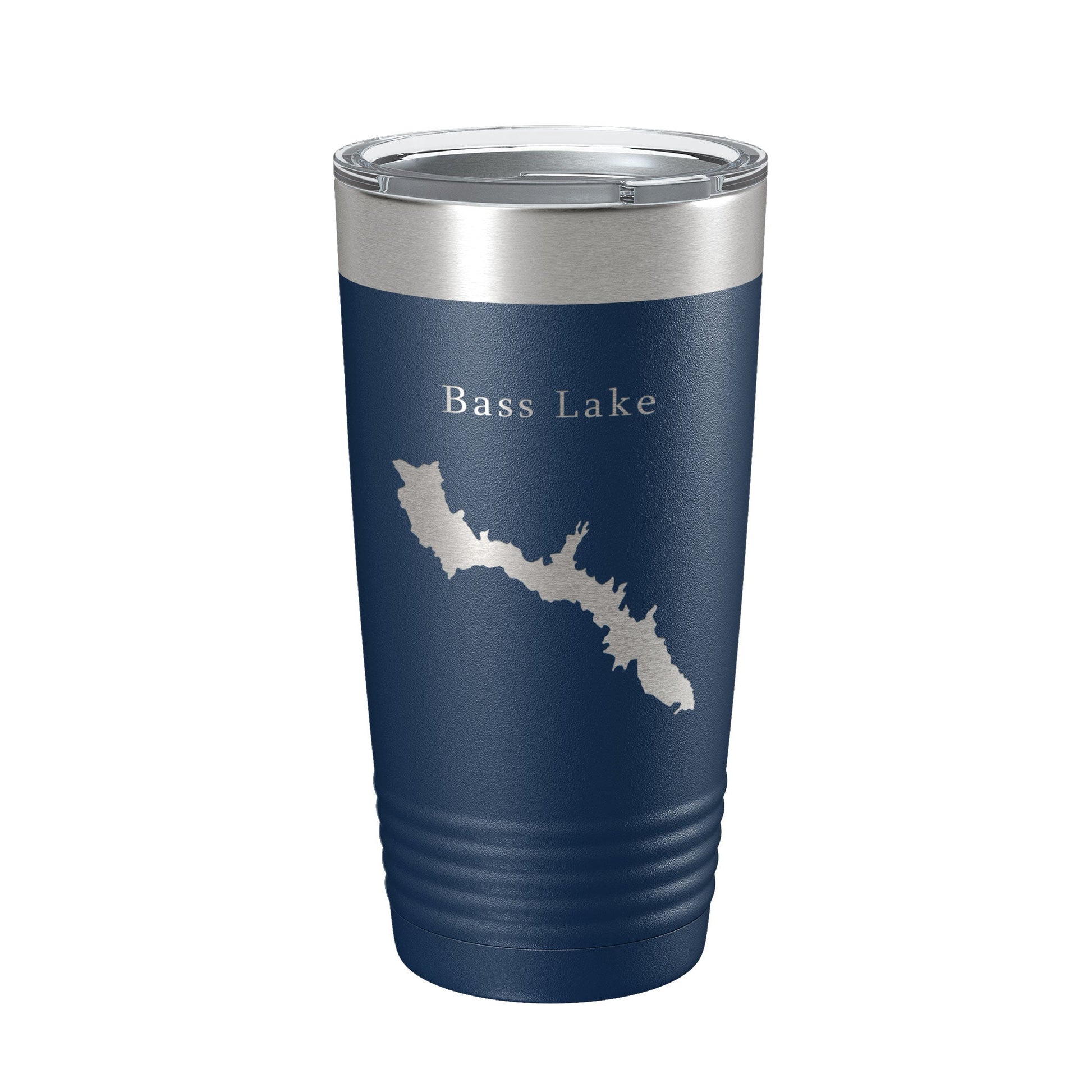 Bass Lake Map Tumbler Travel Mug Insulated Laser Engraved Coffee Cup California 20 oz-2