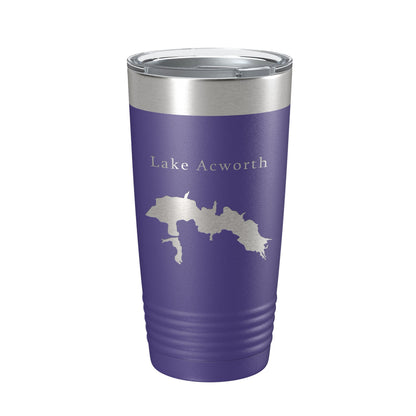 Lake Acworth Map Tumbler Travel Mug Insulated Laser Engraved Coffee Cup Georgia 20 oz-15