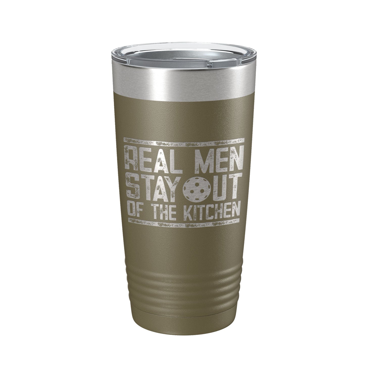 Pickleball Tumbler Real Men Stay Out Of The Kitchen Travel Mug Insulated Laser Engraved Coffee Cup Funny Pickle Ball Gift 20 oz-21