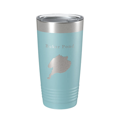Buker Pond Tumbler Lake Map Travel Mug Insulated Laser Engraved Coffee Cup Maine 20 oz-13