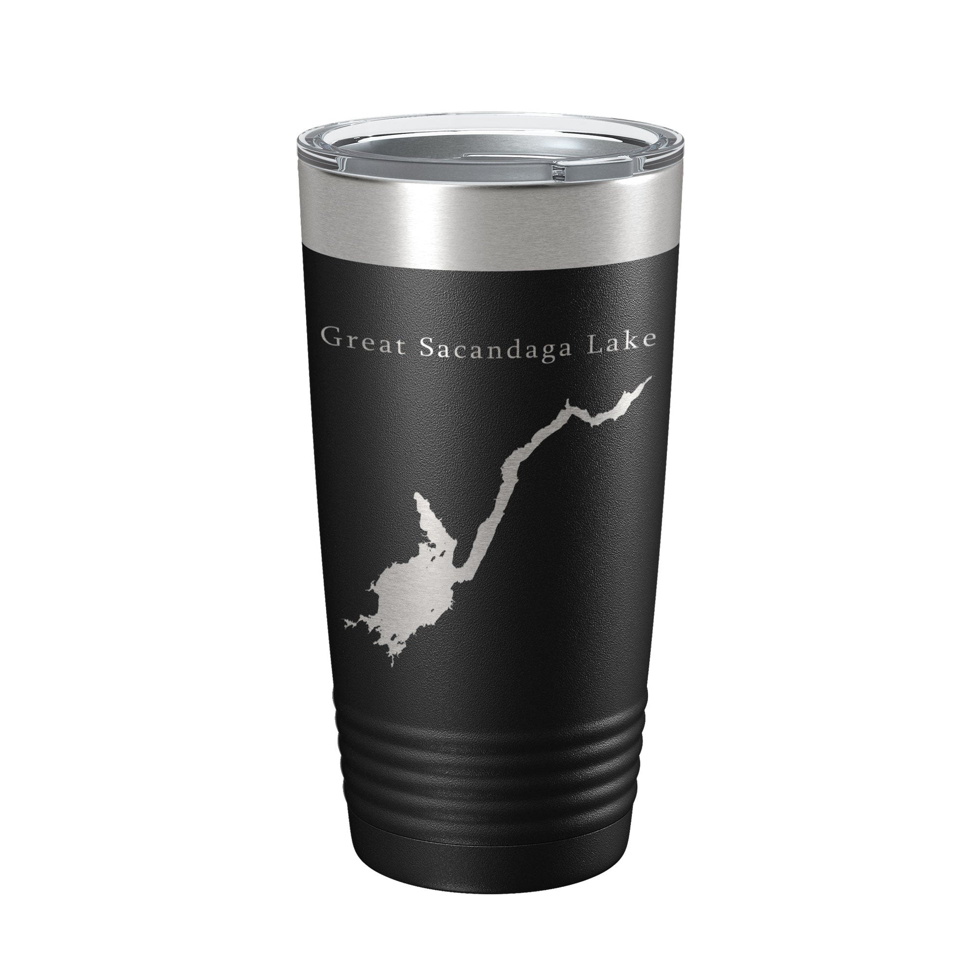 Great Sacandaga Lake Map Tumbler Travel Mug Insulated Laser Engraved Coffee Cup New York 20 oz-0